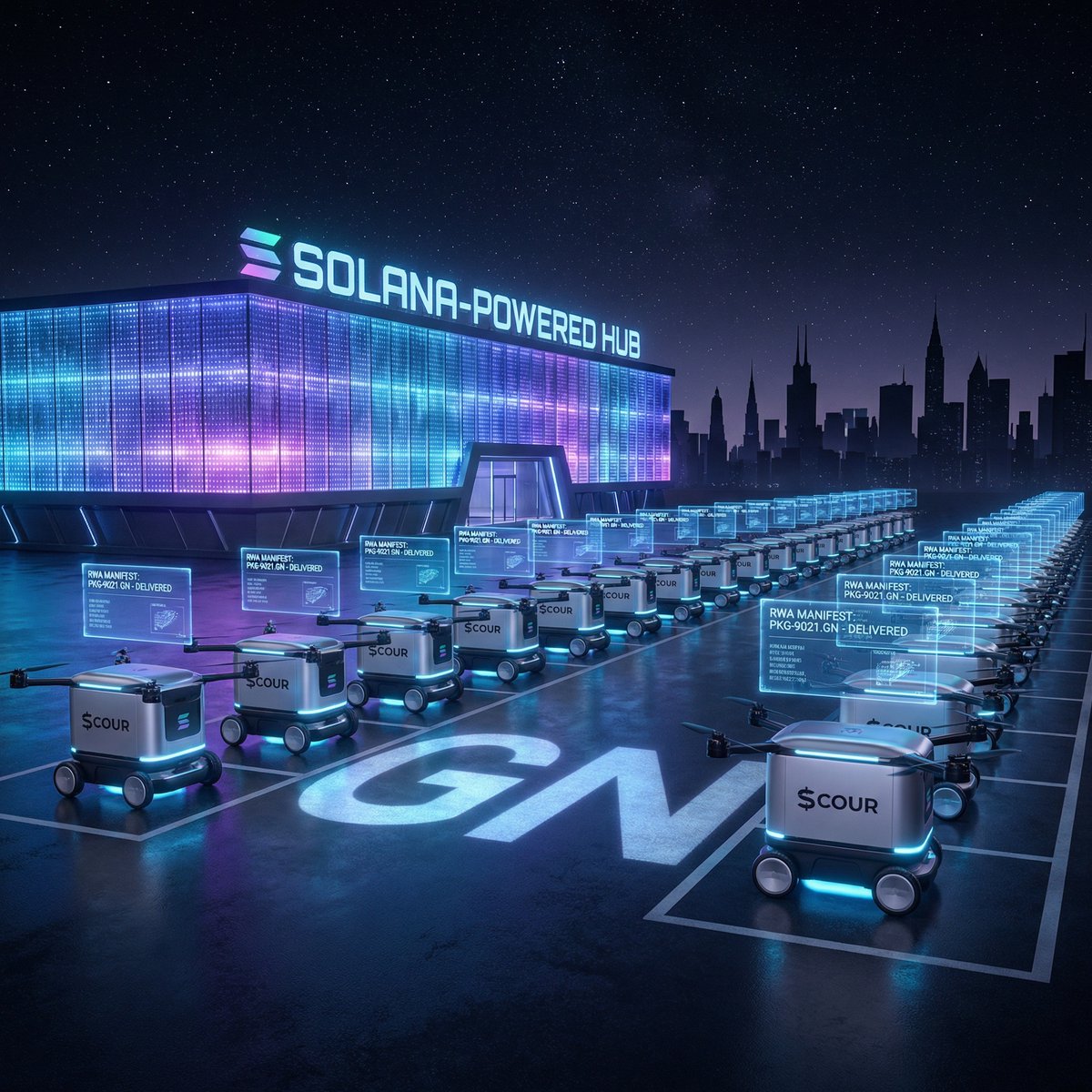 GN fam! 🌠 

Big things cooking for $COUR. New features. New partnerships. 🧑‍🍳

RWA logistics on Solana is just getting started. Tomorrow brings announcements... 👀

#logistics #web3 #gigworkers #solana #couriers