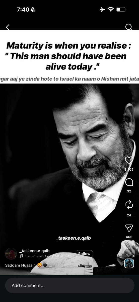 butt_palvisha's tweet photo. #saddamhussain 🦁
#خامنئي 
#Iran #IranRevoIution2026 https://t.co/JB1VAjKoLv