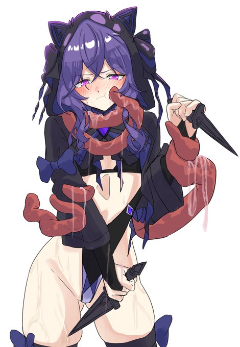 触手に巻き付かれちゃった変身ヒロインちゃん 