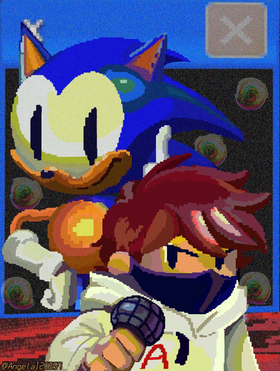 Llevo AÑOS sin dibujar a sonic, nunca pensé que lo volvería hacer por este mod de Fnf 

#aquinofanart