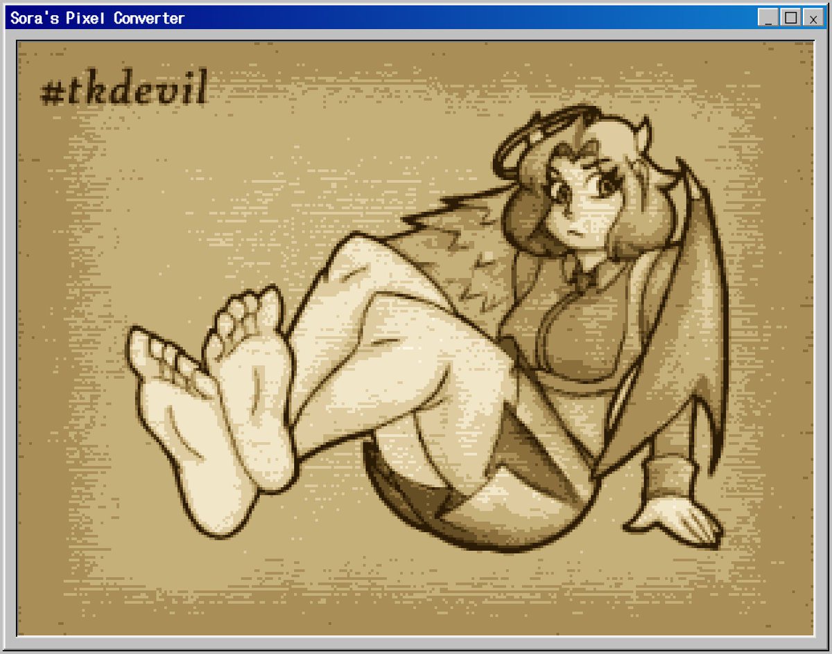 MaryTKDevil's tweet photo. Me dio curiosidad usar este programa~
https://t.co/BHi2QnfMt3👈
Créditos a ⭐️Ameniwa⭐️ quien es artista y quien creó el programa 🥂
#tkdevil #pixelart #footfetısh #monstergirl https://t.co/oix113TC7b