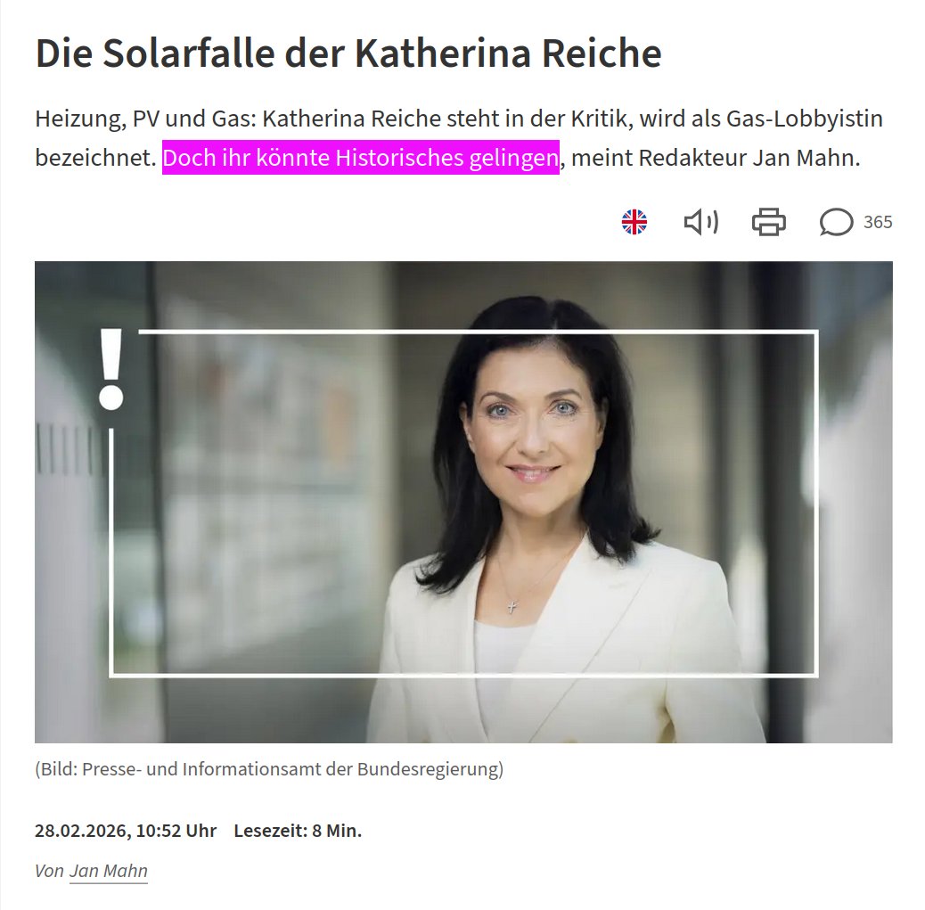 Sehr guter Kommentar zu Frau #Reiches Plänen:
"Damit könnte Katherina Reiche das historische Kunststück gelungen sein, innerhalb von 14 Jahren denselben politischen Fehler zweimal zu machen!  Ihren alten Arbeitgebern gefällt das."
🧵
1/