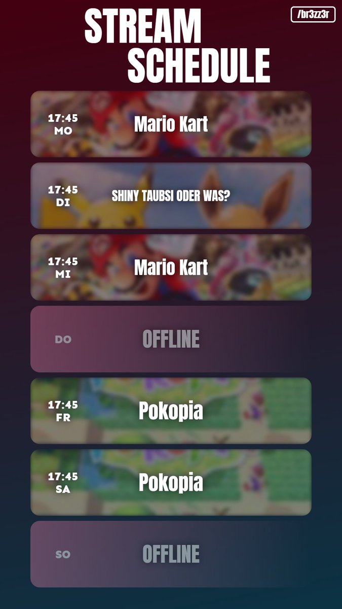 Wisst ihr schon, dass es nächste Woche zwei Mal, ja richtig 2x, Mario Kart gibt? Die Hoffnung auf ein shiny Taubsi habe ich auch noch nicht aufgegeben, aber vielleicht wird sie mir am Dienstag geraupsit (versteht man, wenn man dabei war)
Danach schauen wir uns Pokopia an!