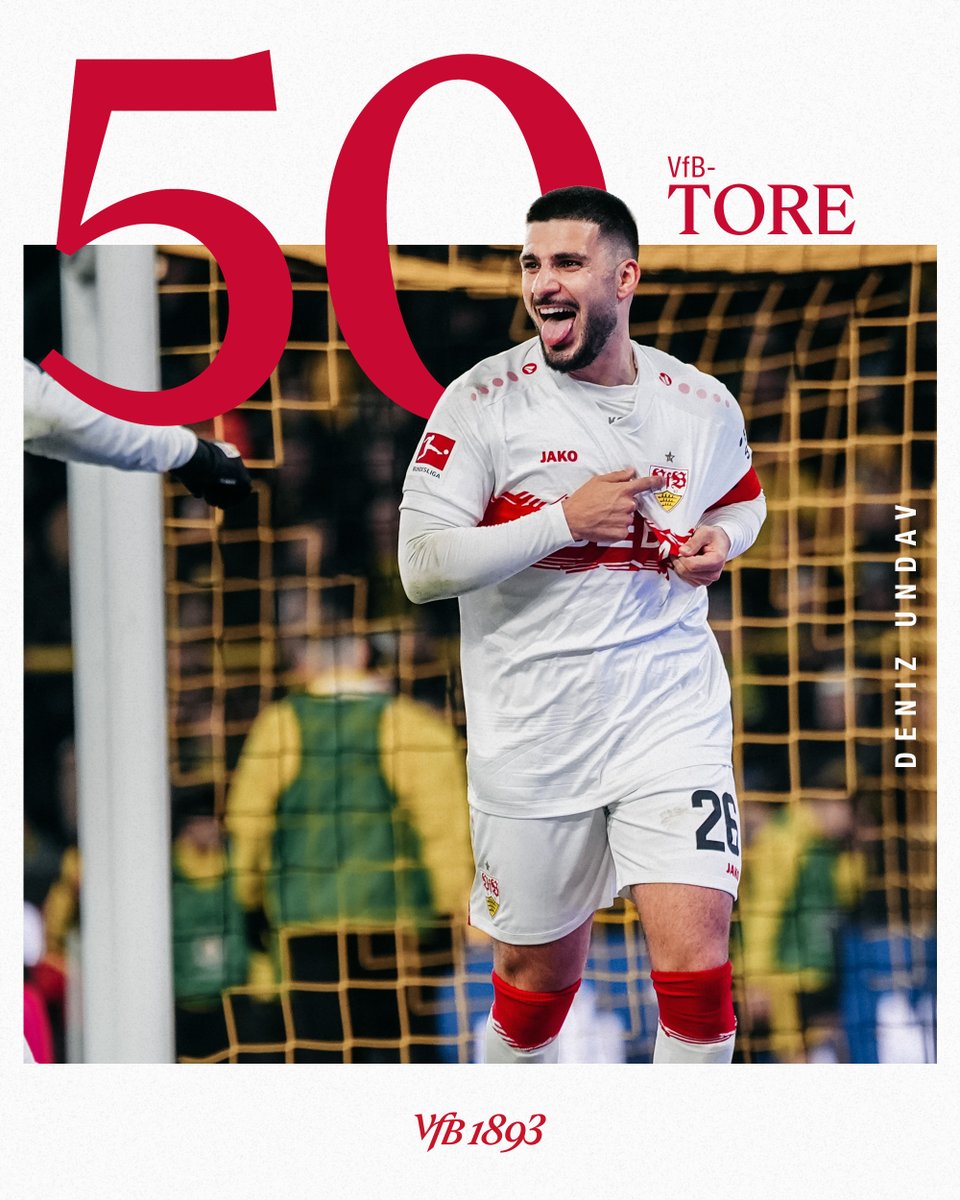 VfB's tweet photo. Mit dem Treffer zum 1:0 gegen den VfL Wolfsburg macht Deniz #Undav sein 50. Tor für den VfB.
Gratuliere, Deniz - auf weitere Buden von dir!

#VfB | #VfB1893 | #Bundesliga | #VfBWOB https://t.co/pfx80r1syd