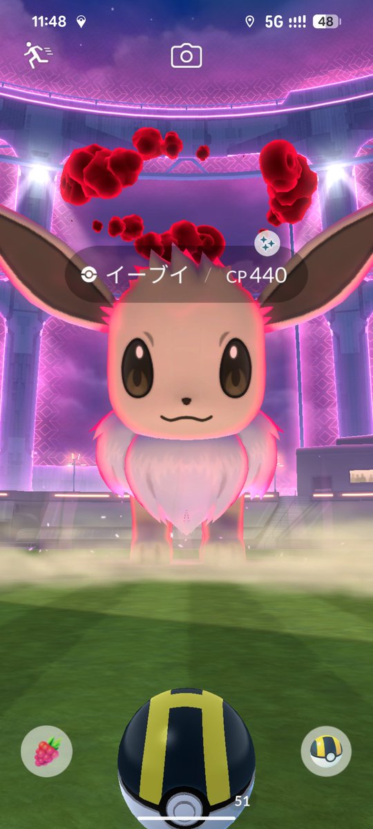 k_m_aka_PLAM's tweet photo. ダイマの色違いイーブイきた✨️
#ポケモンGO https://t.co/HOsIeXi4W3