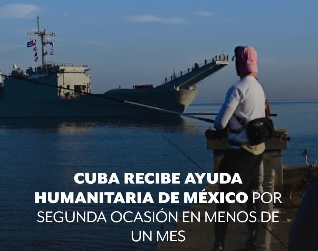 Gracias #México por tanta solidaridad. Para los EEUU y sus seguidores este gesto es lo que necesita el mundo y no guerras. Viva la paz. <a href="/DiazCanelB/">Miguel Díaz-Canel Bermúdez</a>.  <a href="/DrRobertoMOjeda/">Dr. Roberto Morales Ojeda</a>. <a href="/rlicea_mojena/">Ernesto Licea Mojena Secretario del PCC IJ</a>. #IslaDeLaJuventud.