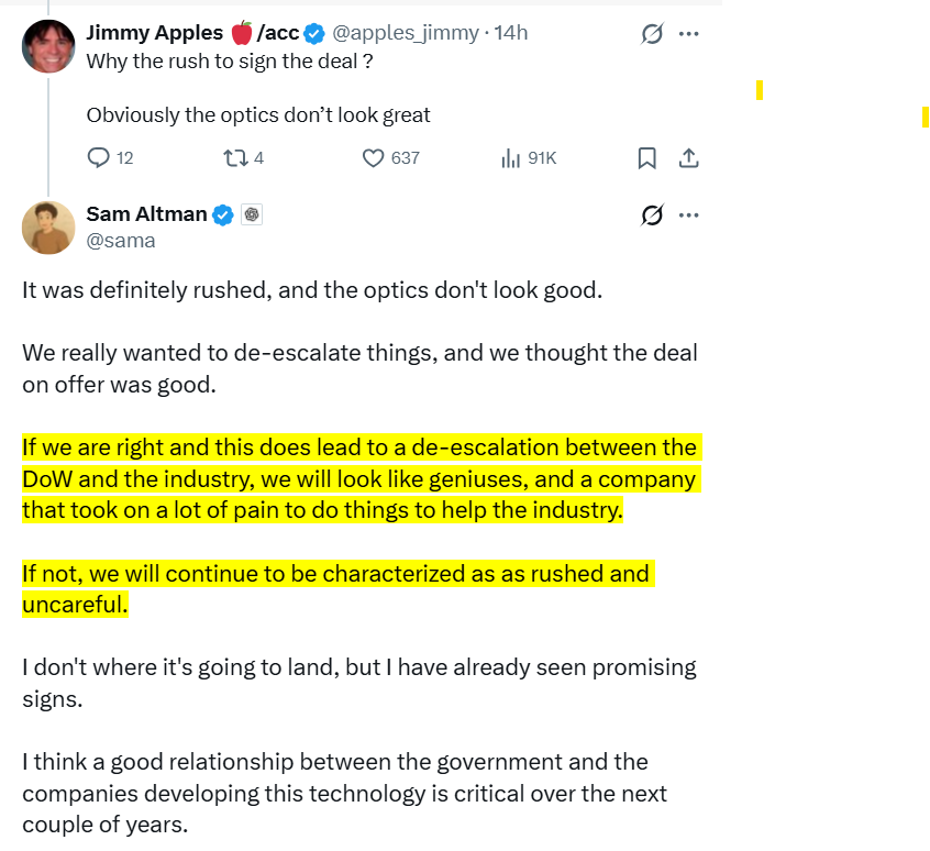 Altman optics comment