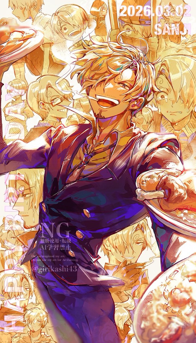 お誕生日おめでとう〜〜〜〜〜〜！！！！！！！
大好きだよ〜〜〜！！！！

サンジ生誕祭2026
サンジ誕生祭2026
ONEPIECE