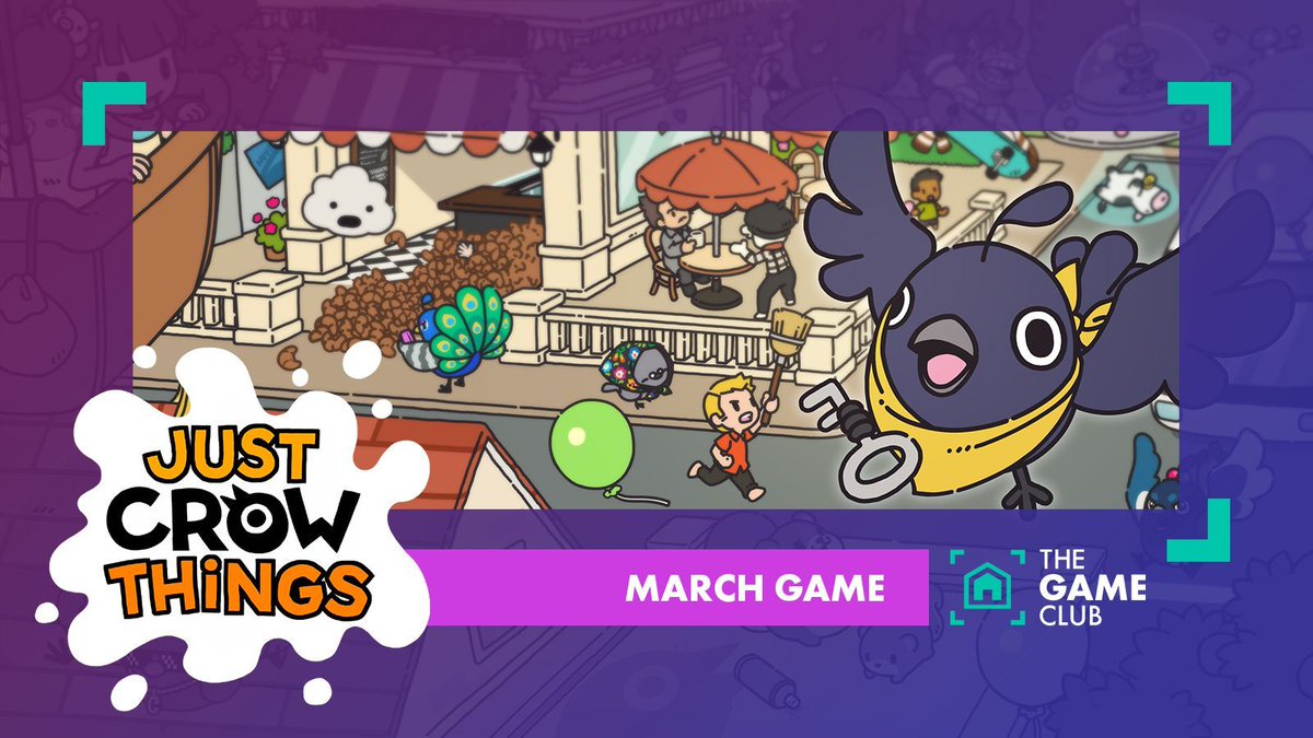 MARCH GAME REVEALED - Just Crow Things by <a href="/UnboundCreation/">Unbound Creations 🐦‍⬛</a>!

You're a little crow trying to prove herself to the world. Make new animal friends, poop on unsuspecting hoomans, and steal all the shiny trinkets!