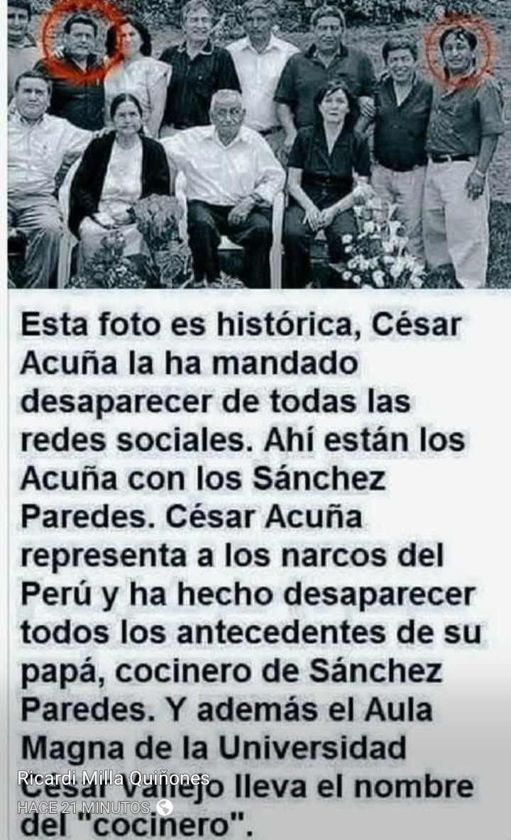 Mucha gente se pregunta...haci empezó la fortuna de los ACUÑA PERALTA?????