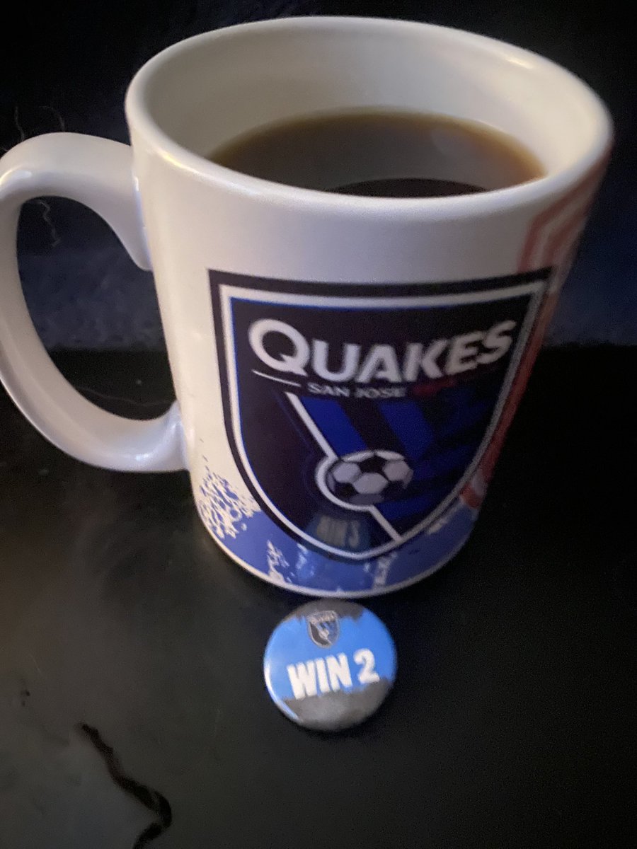 sjeq74's tweet photo. Good morning fellow #Quakes74 fans! Really enjoyed my first cup of #VictoryCoffee this morning. Very strong notes of #3Points #CleanSheet #TopOfTheWest and, of course, #TimoTime https://t.co/Ujcf8YHLUN