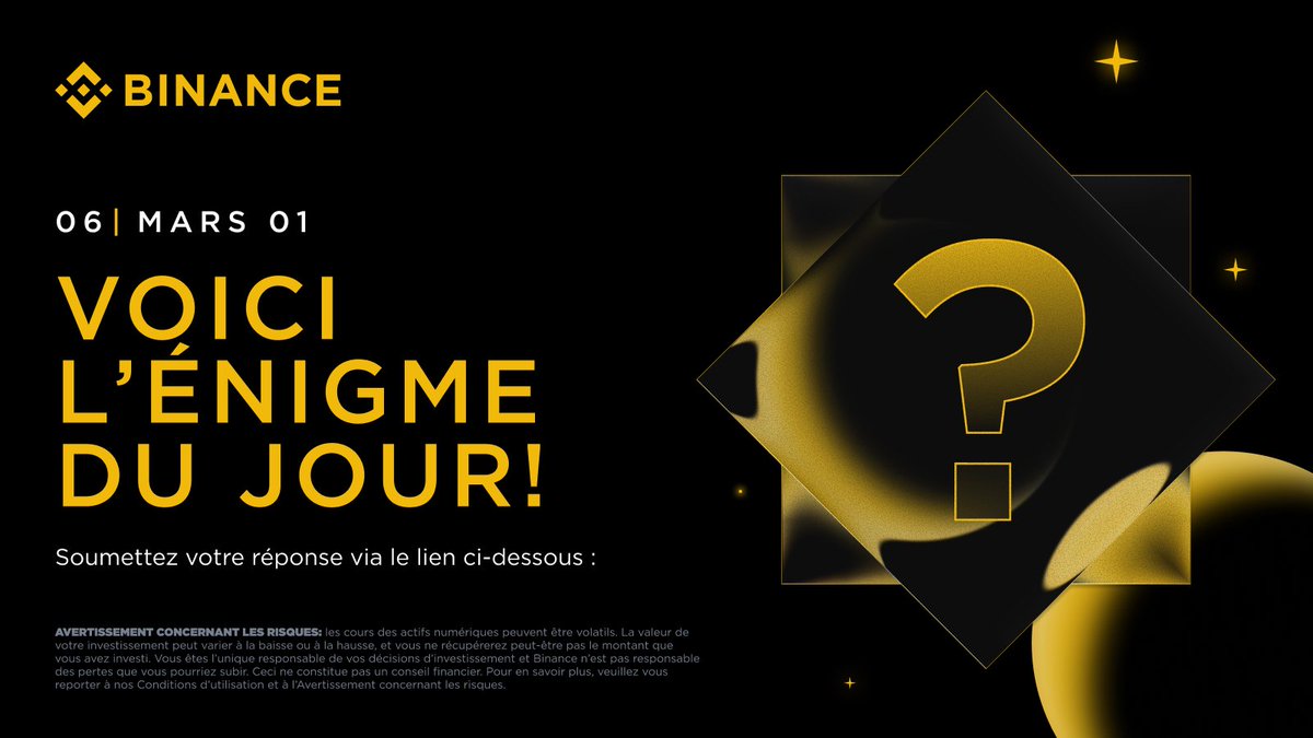 Je suis un contrat dérivé,
Permettant de spéculer sur l’avenir,
Je suis disponible sur Binance,
Qui suis-je ?

A) Spot
B) Lending
C) Staking
D) Futures

Lien de participation :  binance.com/en/survey/2b06…