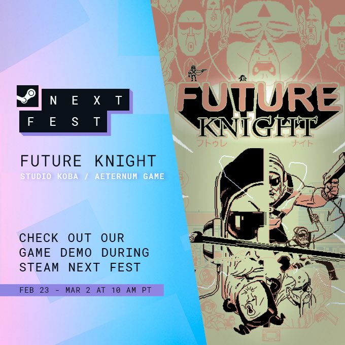 aeternathegame's tweet image. ⏳ Time is running out! Last chance to play the Future Knight demo before #SteamNextFest ends.
Experience the ultimate 80s LCD tribute. Play the madness now and support us with a Wishlist before it's gone! 📟✨👇
🔗 store.steampowered.com/app/4235520/Fu…
#IndieGame #RetroGaming #PixelArt