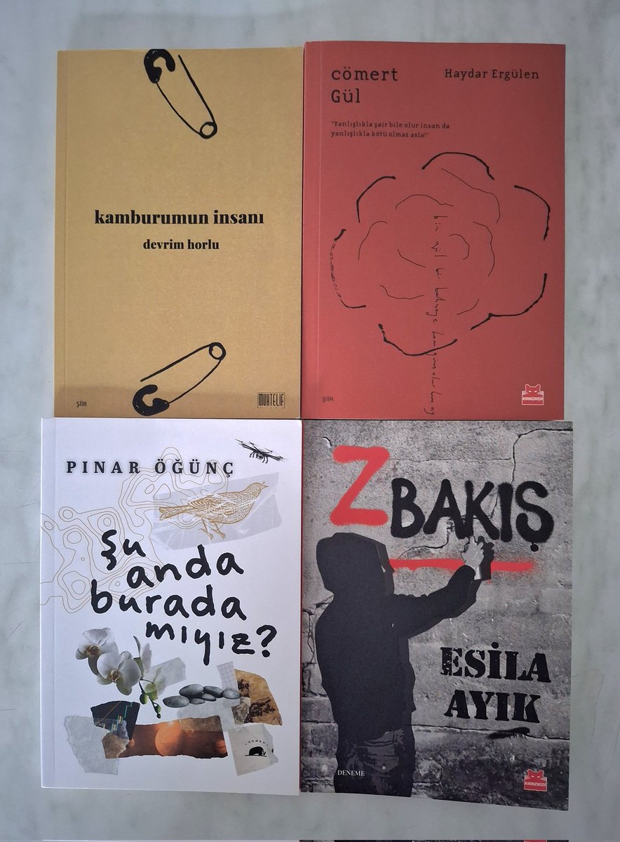 Hesabımızı takip edip bu tweeti RT eden bir kişiye fotoğraftaki kitapları hediye ediyoruz. Çekiliş sonucu 10 Mart Salı günü açıklanacaktır.