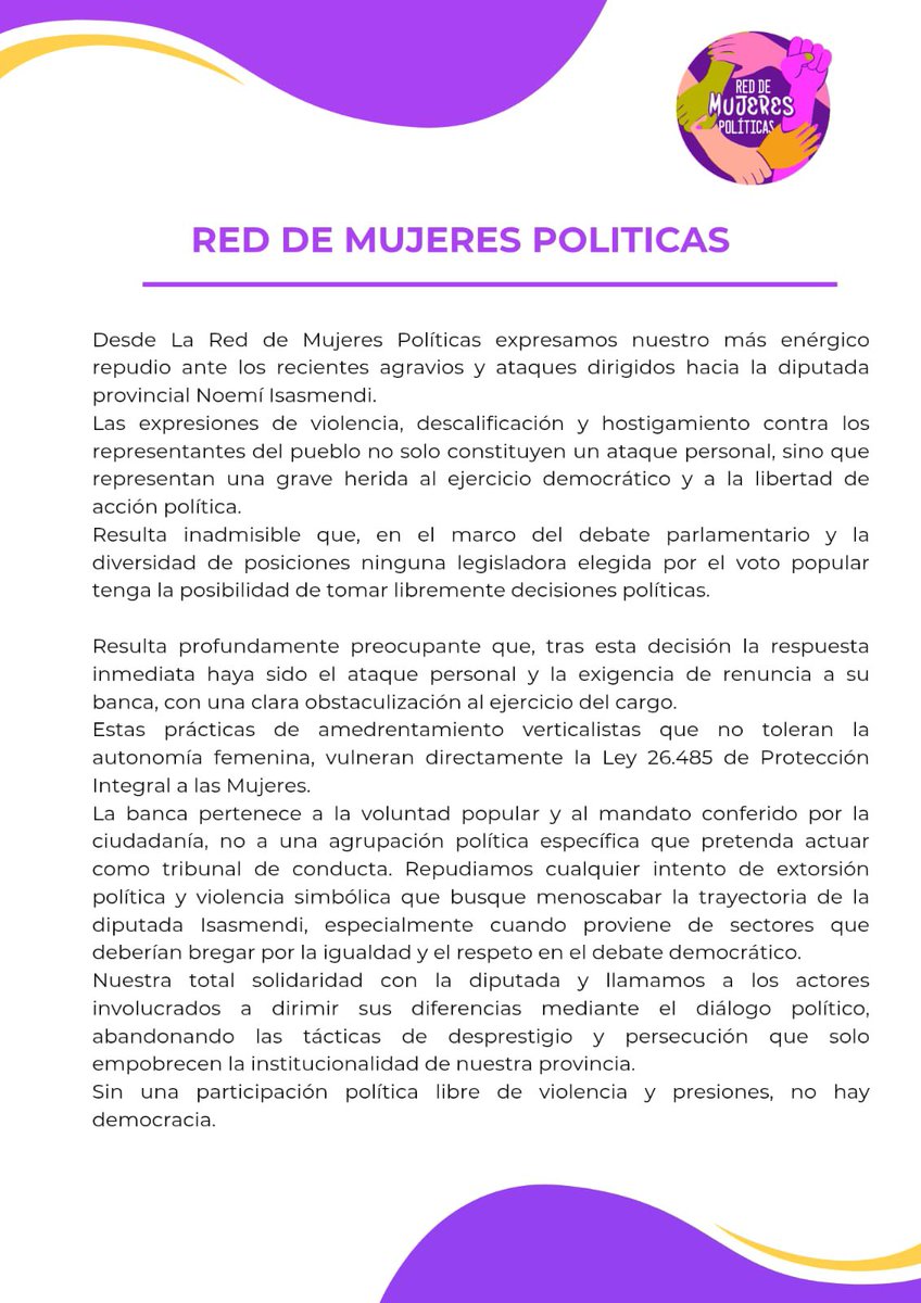 RED MUJERES POLITICAS tweet media