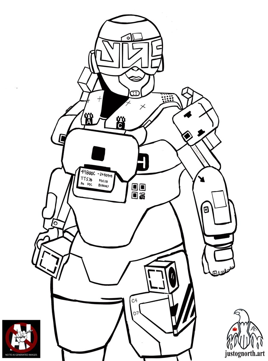 Just some Destroyer practice. 😊✌️Ready for colour. WIP 🚧 #marathonthegame #marathonthegameart #justognorth #digitalartist #digitaldrawing