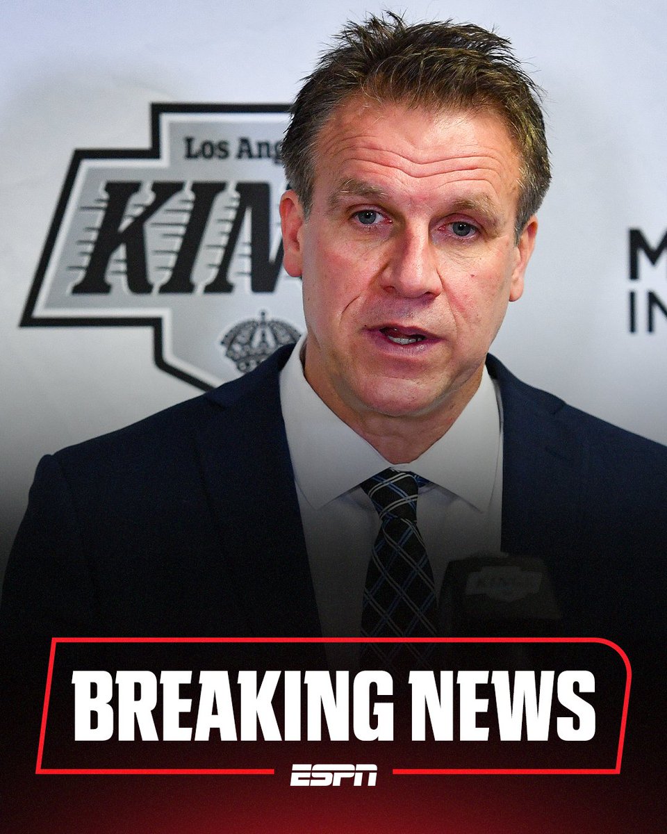 espn's tweet photo. Breaking: The Kings have fired Jim Hiller and named D.J. Smith interim head coach for the remainder of the season, the team announced. https://t.co/8WYgBcUCgp