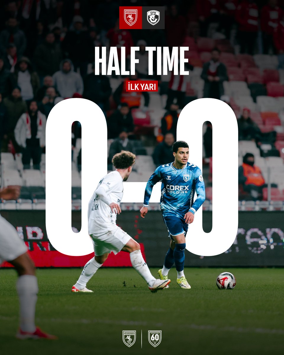 Samsunspor's tweet photo. ⏱️ 45+8' : İlk yarı sonucu!
Samsunspor 0 - 0 Gaziantep FK
#Samsunspor #AtatürklüArma #FromSamsuntoEurope #SAMvGFK https://t.co/p5MMiBixLd
