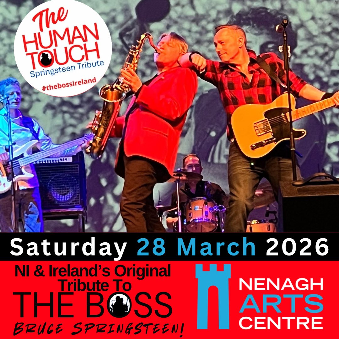 TheBossIreland's tweet photo. Hey Nenagh!  C’mon down for what’ll be a fab night of Bruce’s music!  Looking forward to seeing you eStreeters!

🎭 Nenagh Arts Centre
📆 Saturday 28 March 

#brucespringsteen #SpringsteenTribute #thehumantouch #thebossireland  #ireland #northernireland #nenagh #tipperary #Bruce https://t.co/Bp3N022Lgk