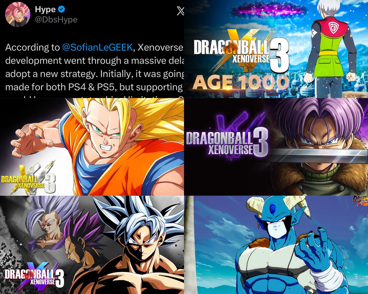 DbsContents's tweet photo. DRAGON BALL XENOVERSE 3 NEW INFO‼️ Its development went through a massive delay to adopt a NEW strategy. Initially, it was going to be made for BOTH PS4 & PS5, but supporting PS4 would mean graphical limitations. So they did a complete overhaul & made it a next-gen exclusive. Thanks to that, the game will now feature a highly developed online mode & a story mode packed with tons of content NEVER before seen in ANY DB game 🔥