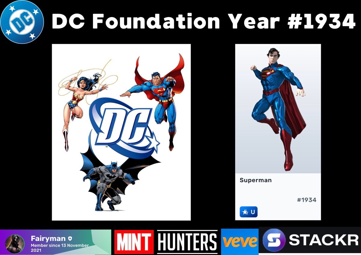 Today I was able to add this GRAIL to my collection ✨ This is unbelievable ✨
First Appearance Superman ✨
Maybe one of the most important mints ✨

What a journey ✨
Thank you <a href="/Ben64CF/">BenCF</a> for your help ✨

<a href="/veve_official/">VeVe | Digital Collectibles</a> <a href="/ecomi_/">ECOMI | $OMI ⭕️</a>  #veve #vevefam
#minthunters