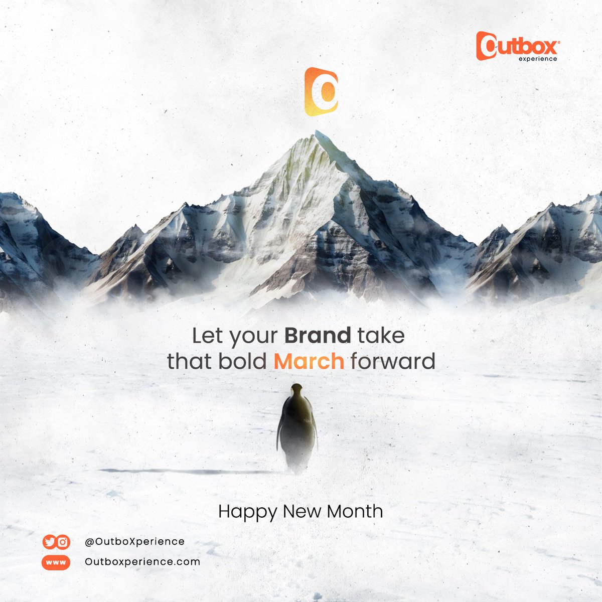 OutboXperience's tweet photo. Welcome to the last month of the last month of the first quarter. How big of a move are you willing to make for your brand?

Happy New Month! https://t.co/TjWFCkJuVq