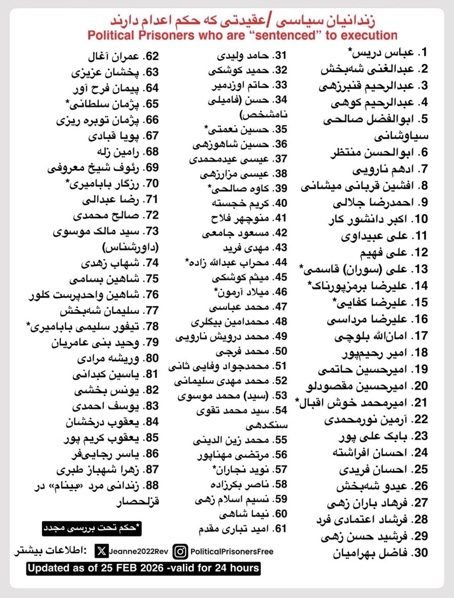 Jeanne2022Rev's tweet photo. تمامی زندانیان سیاسی باید آزاد بشن! 

⚠️مطابق مصوبه شماره ۲۱۱ شورای عالی قضایی، در وضعیت‌های اضطراری ناشی از جنگ یا تهدید امنیتی، قوه قضاییه موظف است برای حفظ جان زندانیان اقدام کند. این مصوبه اجازه می‌دهد زندانیان بی‌خطر - از جمله زندانیان سیاسی، عقیدتی، مالی، غیرعمد و جرایم خرد‌ - با اخذ وثیقه، کفالت، تبدیل قرار تأمین یا آزادی موقت تا رفع وضعیت اضطراری آزاد شوند. ز��دانیان خطرناک جرایم خشن نیز باید به مناطق امن منتقل شوند.
این مصوبه نه یک پیشنهاد، بلکه تکلیف قانونی است که باید به سرعت اجرا شود.
#زندانی_سیاسی_آزاد_باید_گردد