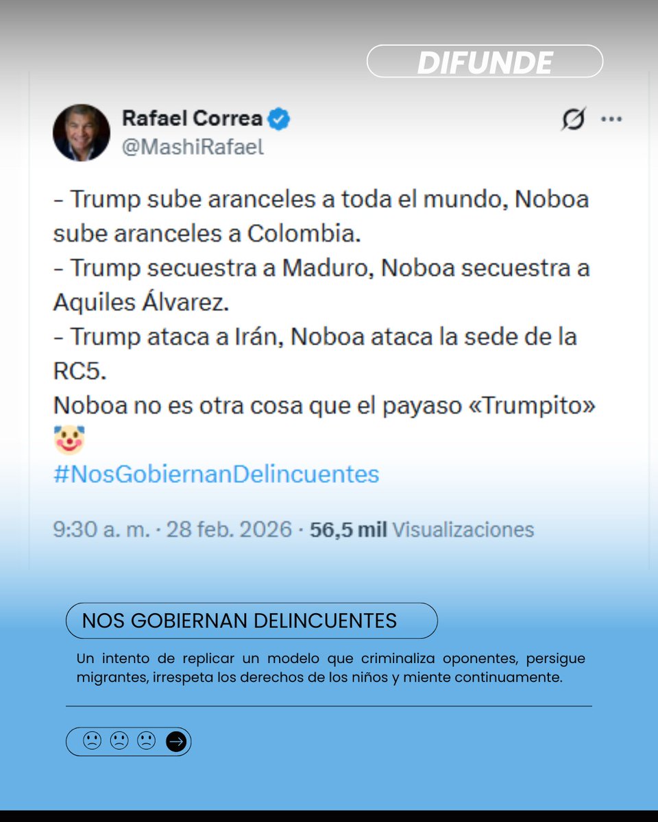 mireyapazminoa's tweet photo. #Trumpito | Noboa actúa para el público: Usa la gorra, gesticula para Tiktok. En su afán histriónico pasó de empresario a líder autoritario de la guerra interna sin resultados.
#NosGobiernanDelincuentes
#Narcodictadura https://t.co/JyIz31tSWe