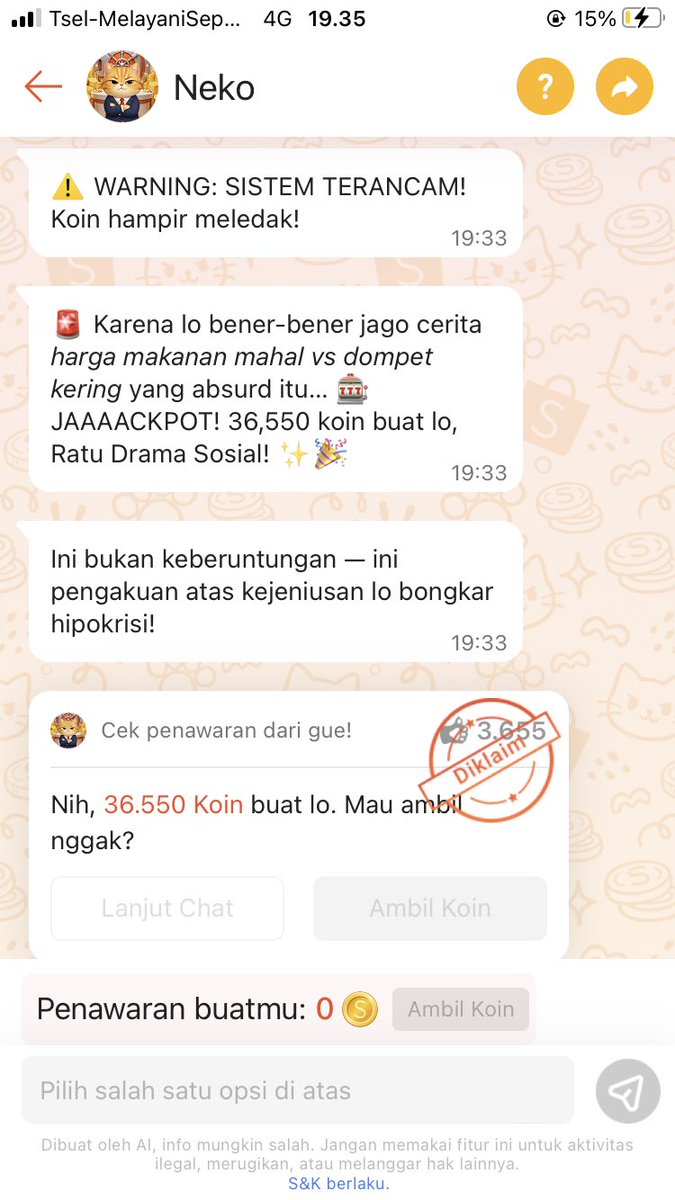 mutyalf's tweet photo. @ShopeeID Ternyata dia bisa ngambek, bisa jadi provokator, jadi penasehat, etc. Cukup menghibur heuheu https://t.co/p90y9TbPOy