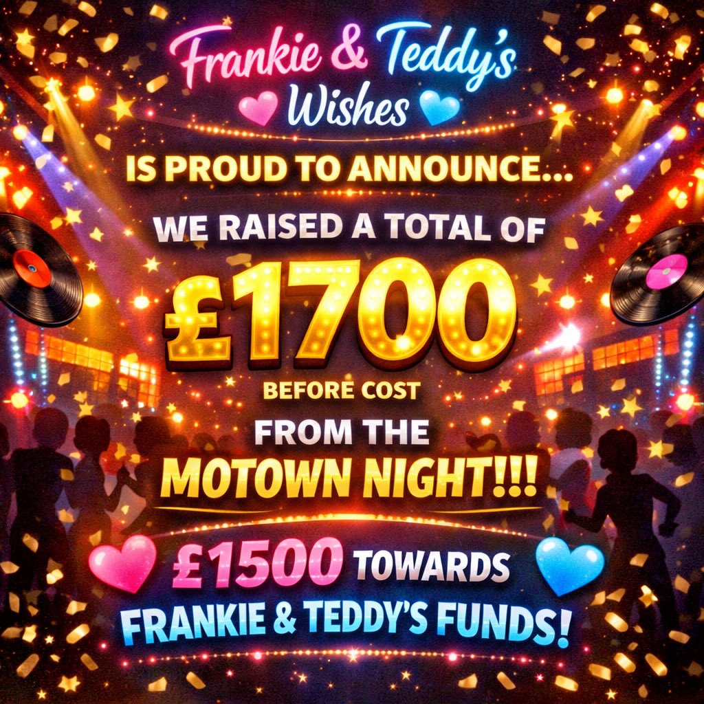 FTwishes23's tweet image. What an amazing night Fridays Motown fundraiser was thank you everyone who attended &amp;amp; bought raffle tickets 🎟️ incredible total raised 🩷💙 #charity #fundraiser #motown