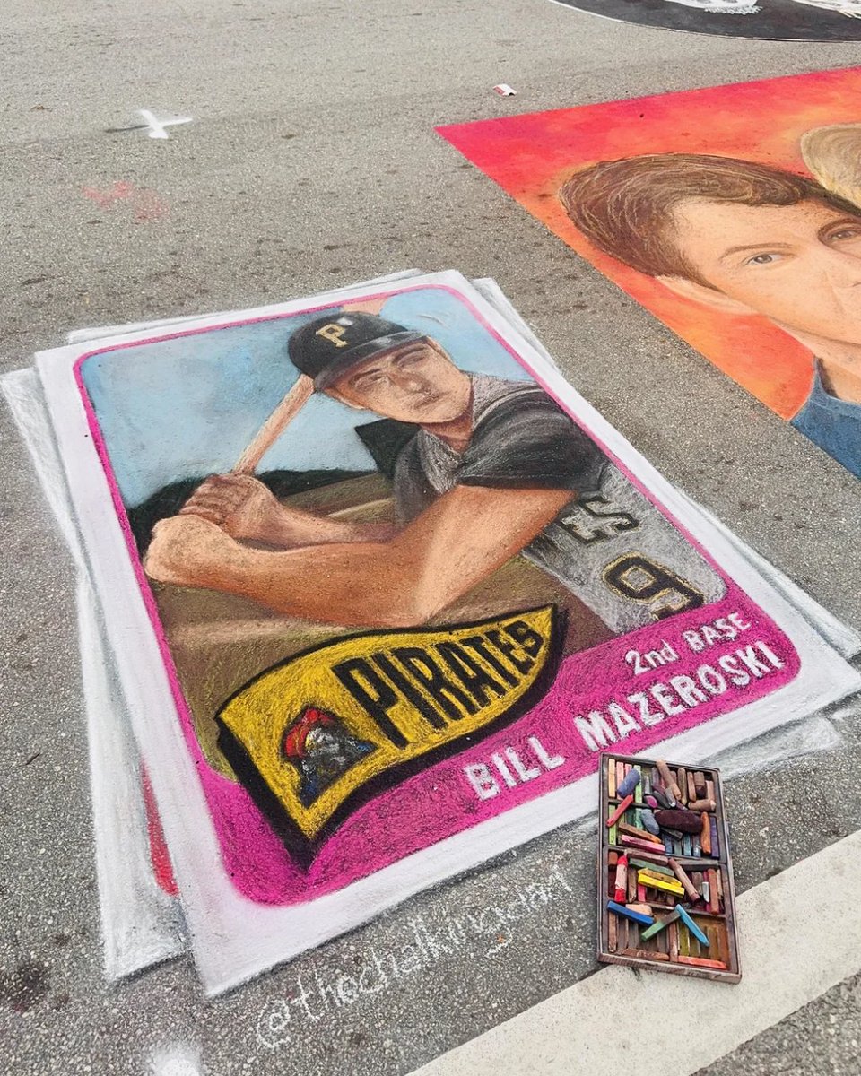 Artist creates baseball card style chalk drawing to honor Bill Mazeroski ❤️

(via thechalkingdad/Reddit)