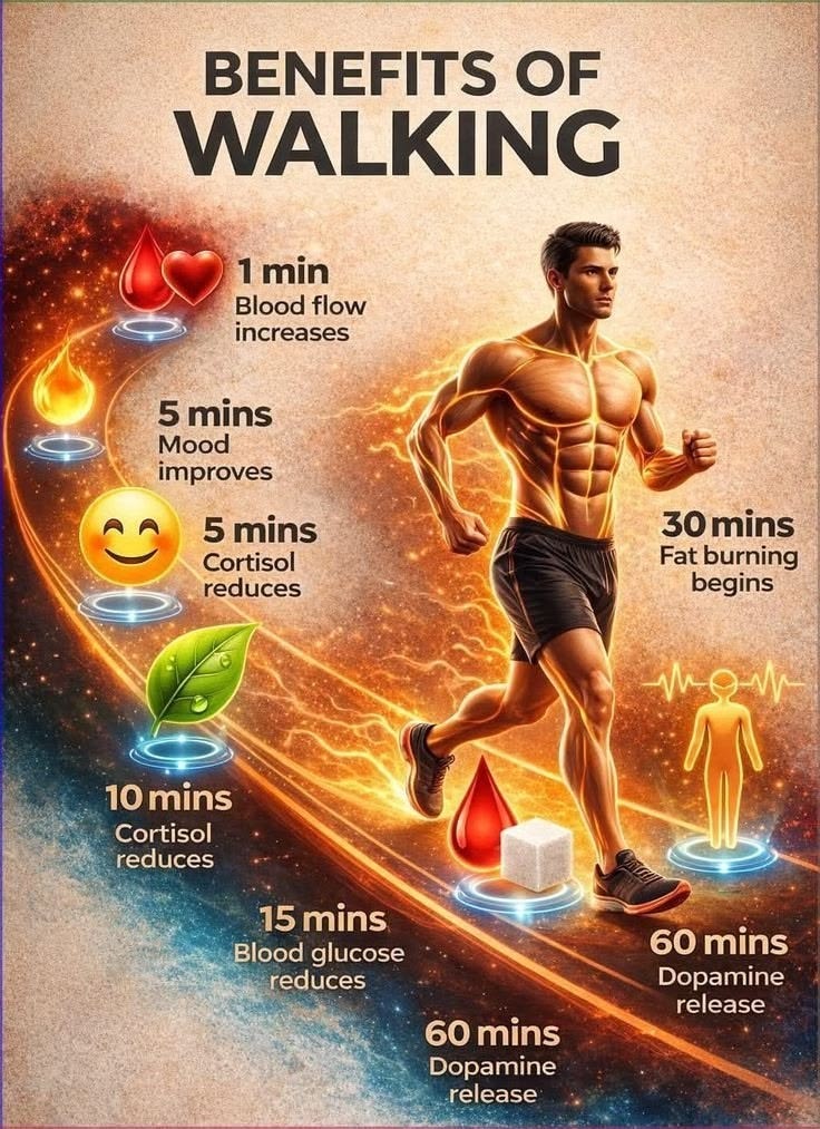 fitness24882's tweet photo. Benefits Of Walking.๐๐ช๐ช https://t.co/WC2BCFKaig