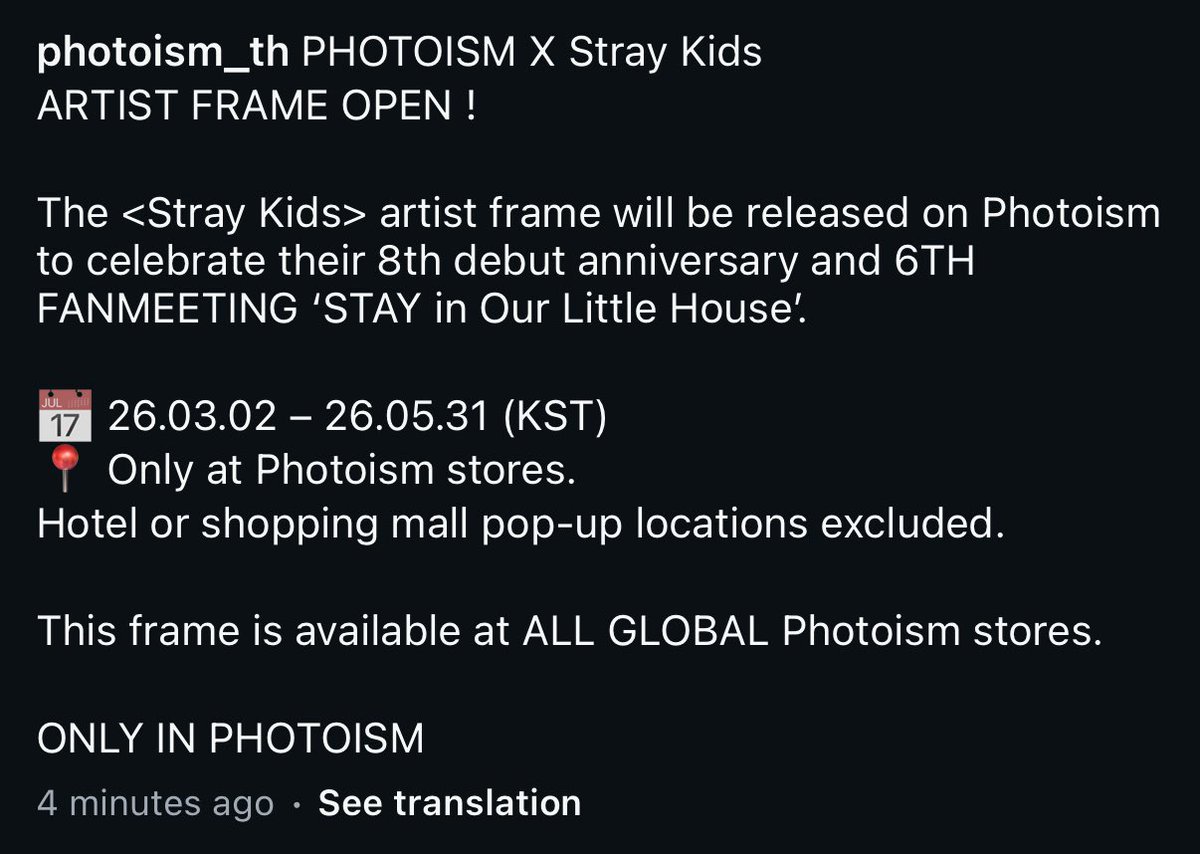 youmywatermelon's tweet photo. ทุกคน เฟรม Stray Kids เข้า photoism ทุกสาขาทั่วโลกน้าㅜㅜㅜㅜㅜㅜㅜㅜㅜㅜㅜㅜㅜ เพราะเป็นเฟรมที่ปล่อยมาฉลองครบรอบ 8 ปีวงด้วย โคตรฟินร น่าจะเริ่มไปถ่ายกันได้ตั้งแต่วันพรุ่งนี้🫶🏻 

🔗: https://t.co/Ao5oIBgEE9 https://t.co/vsSuibCP3y