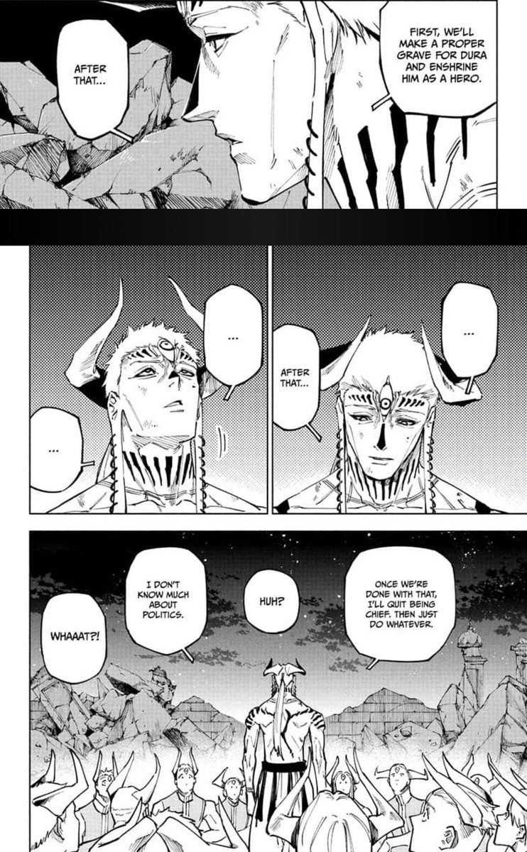daburakuna's tweet photo. MY SILLY!!! dabura really became chief for two seconds just so he could honor his friend dura and then said “i got nothing else, i quit” 😭😭 #Modulo24 https://t.co/e75Z8j7G8a