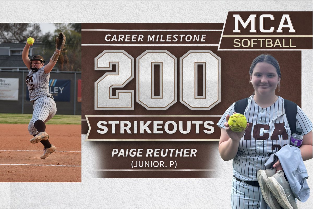 MCA_Cubs_sb's tweet photo. The MCA coaching staff is happy to announce major career milestones for 2 of our Juniors.
@RousselEmri :  Emri has reached 100 hits in her career.  Emri has been a starter for the Cubs since 8th grade and currently has 103 hits in her career as a Cub.  She has been a solid bat in our lineup for the past 4 seasons.
@PaigeReuther :  Paige has crossed the 200 Ks milestone.  Paige had 117 Ks in her freshman season alone.  Her sophomore season was cut short by injury; however, she still recorded 67 Ks.  Paige currently sits at 217 total strikeouts in her career.