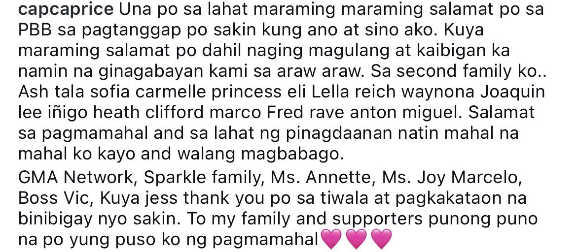 caprice mentioned ash and tala's names first in her ig caption... 🥹😭