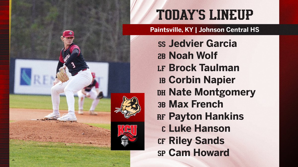 Looking to open <a href="/RiverStatesConf/">River States Conference</a> play with a series win!

90 minutes from first pitch in Kentucky, here's your IU Kokomo 𝙎𝙏𝘼𝙍𝙏𝙄𝙉𝙂 𝙇𝙄𝙉𝙀𝙐𝙋!

#RollCougs