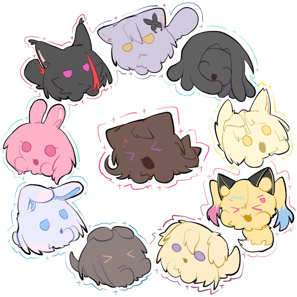 SnoooowwwMouse's tweet photo. 十人十色🌟
#bandoriart https://t.co/G2ONlcxbpZ