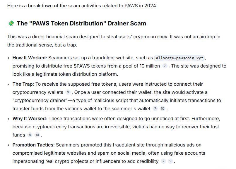 PikaDetects's tweet image. PAWS Token  scam 
#AirdropSCAMS #Community #CryptoExchanges