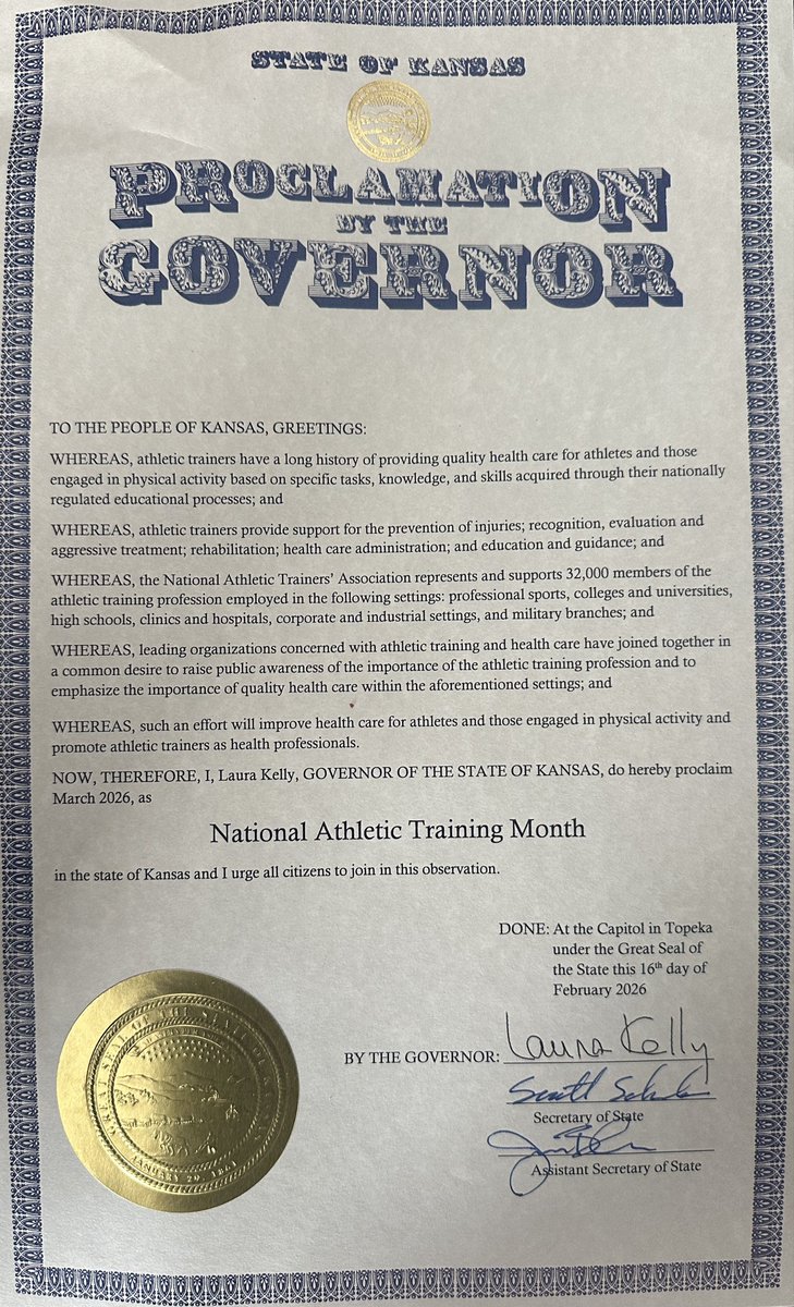 Kansas Athletic Trainers' Society tweet media