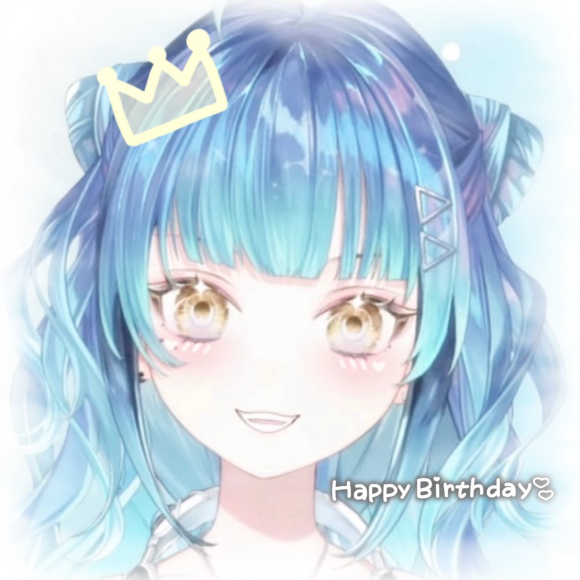 ありゃー可愛い加工ありがとう👑💙💙💙お姫さまみたい👸