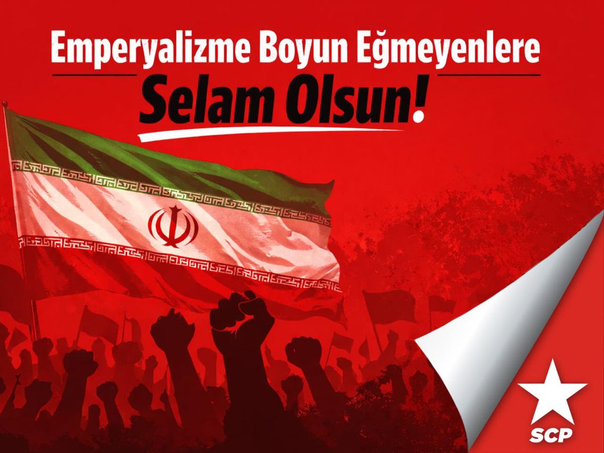 scpresmi's tweet photo. İran İslam Cumhuriyeti'nin dini lideri Ayetullah Ali Hamaney'in, ABD ve İsrail'in 28 Şubat 2026'da başlattığı hain saldırıda şehit edilmesi, emperyalizmin Ortadoğu'yu kan gölüne çevirme politikasının ve vahşetinin en son örneğidir. 
ABD Başkanı Donald Trump'ın "yönetimi ele alın" sözleri ve İsrail Başbakanı Netanyahu'nun "Tahran'daki terör rejimini ortadan kaldırma" açıklamaları, bu saldırının gerçek yüzünü ortaya koymaktadır. Amaç, İran halkının bağımsızlık mücadelesini kırmak, ülkenin zenginliklerini talan etmek ve bölgeyi emperyalizmin kontrolu altına almaktır.
Hamaney'in yanı sıra Tuğamiral Ali Şemhani, Tümgeneral Muhammed Pakpur, Genelkurmay Başkanı Abdurrahim Musevi ve Savunma Bakanı Aziz Nasırzade gibi üst düzey isimlerin şehit edilmesi, saldırının planlı, hedefli bir "rejim değişikliği" gerekçesiyle işgal ve talan operasyonu olduğunu kanıtlamaktadır.
İran halkının emperyalizme karşı verdiği mücadele, tüm mazlum halkların ortak davasıdır. Ayetullah Hamaney'in şahsında, emperyalizme karşı 40 yıldır direnen bir halk hedef alınmıştır.
İran'ın başkenti Tahran başta olmak üzere ülke genelinde milyonların sokağa dökülerek, meydanlardan haykırdıkları "Amerika'ya ve İsrail'e ölüm" sloganları , İran halkının boyun eğmeyeceğini göstermiştir. Pakistan'ın Karaçi kentinde ABD Konsolosluğu'na yürüyen göstericiler vahşice katledilirken, Irak'ta halk Yeşil Bölge'yi işgal etti.  Bölgede emperyalizme karşı duyulan öfke günbegün büyümektedir. 
ABD emperyalizmi ve onun bölgedeki jandarması İsrail, Ortadoğu'yu kan gölüne çevirmekte, uluslararası hukuku ayaklar altına almaktadır. 27 ABD üssünü aynı anda vuran İran Devrim Muhafızları'nın misillemesi, emperyalizmin yenilmez olmadığını göstermiştir.
SCP olarak, dini liderliğin ideolojik çerçevesiyle aramızdaki farklılıkları biliyoruz. Ancak bugün, emperyalizmin Ortadoğu'yu parçalama, halkları birbirine düşürme ve kaynakları yağmalama projesi karşısında, tüm anti-emperyalist ve yurtsever güçlerin saf tutması gerekmektedir. Hamaney, kendi perspektifinden de olsa, bağımsızlık, egemenlik ve anti-emperyalizm mücadelesinin sembolüydü.
Emperyalist savaşın faturasını başta emekçiler ve mazlum halklar ödeyecektir.
Ortadoğu halkları, emperyalizmin "böl-yönet" oyununa gelmemeli ülkelerinin birliğini ve bağımsızlığını savunmalıdır.
İşçi sınıfı, emekçiler, aydınlar, tüm anti-emperyalist ve yurtsever güçler, İran halkının yanında saf tutmalıdır.
Ayetullah Ali Hamaney başta olmak üzere, bu hain saldırıda hayatını kaybeden tüm şehitlerin anıları önünde saygıyla eğiliyoruz. İran halkının ve tüm mazlum milletlerin kurtuluşu yolunda mücadele devam edecektir.
Emperyalizme karşı boyun eğmeyerek canlarını feda edenler unutulmayacaktır. 
İran'ın yanındayız.
Emperyalizm elbet mahv ve nabud olacaktır.