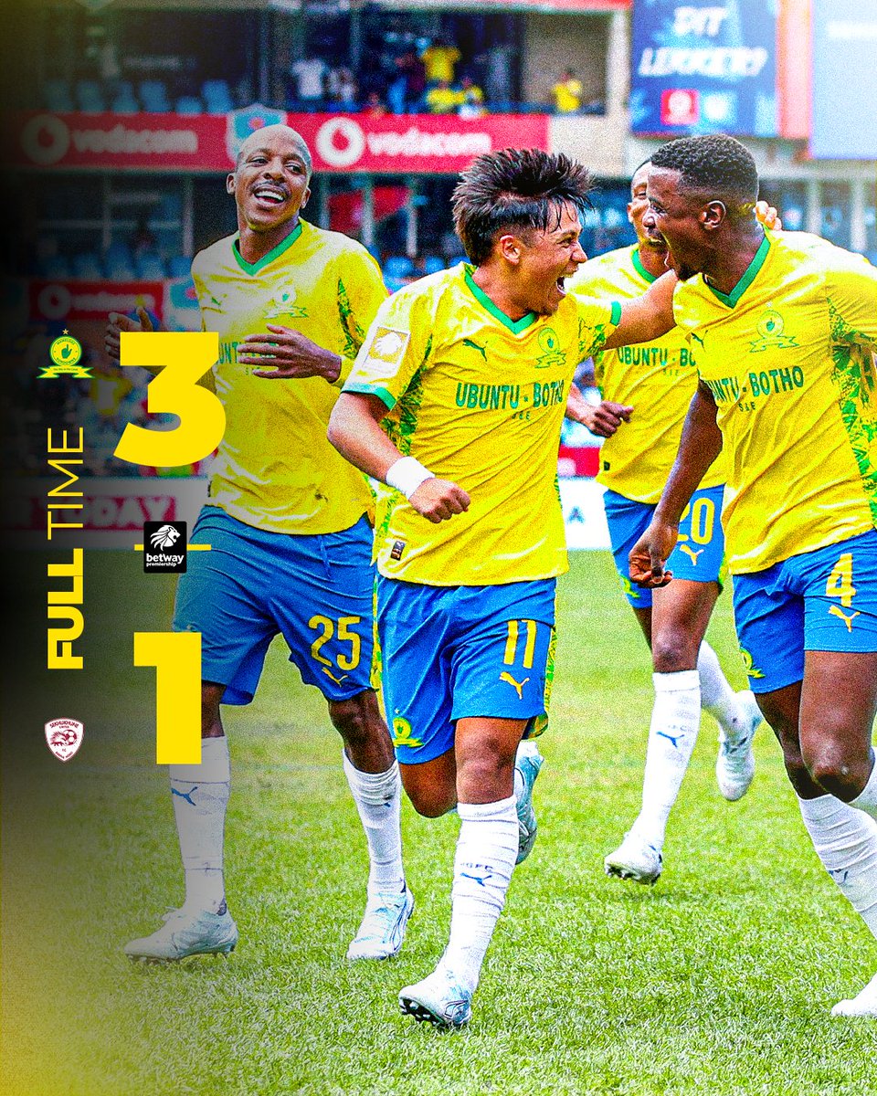Another big win in the #BetwayPrem for Masandawana! 🔥🙌

Mamelodi Sundowns (31’ Allende, 81’, 90+4’ Rayners) 3️⃣➖1️⃣ Sekhukhune United (70’ Grobler)

#Sundowns #AreyengMasandawana