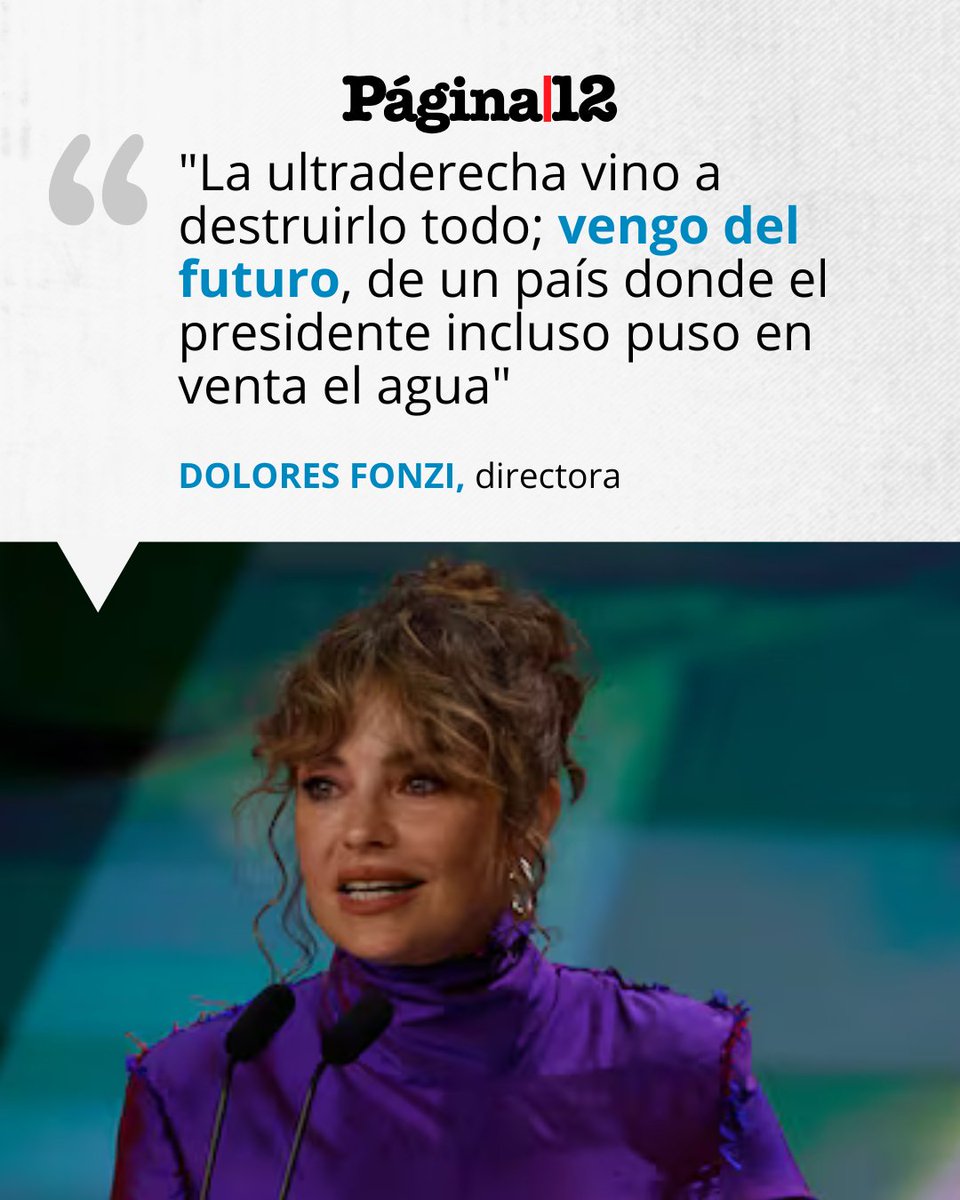 pagina12's tweet photo. “El mundo es una película de terror, la ultraderecha vino a destruirlo todo”, señaló la actriz y realizadora. https://t.co/BcN9Gw7XDA https://t.co/4jjjfSVDYb