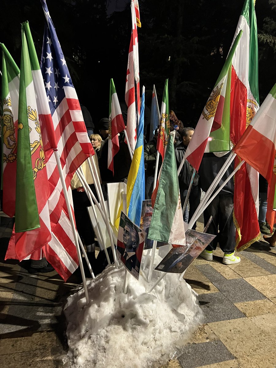 guramios's tweet photo. In front of the Embassy of Iran, in Georgia! https://t.co/sRzGt1epVL