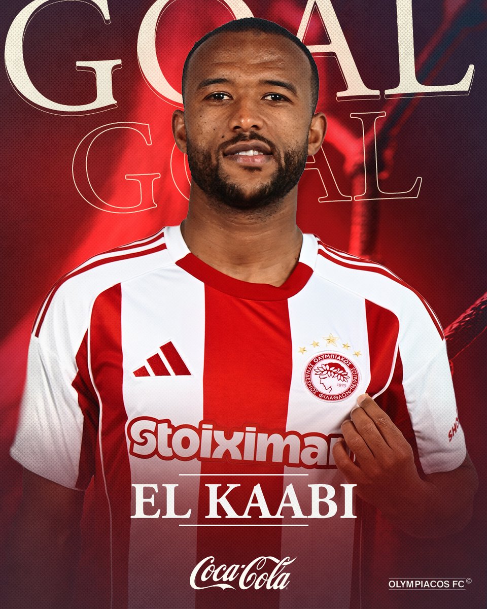 olympiacosfc's tweet photo. 70': ΓΚΟΛ για την ομάδα μας με τον Ελ Κααμπί και 0-2! / 70': GOAL for Olympiacos! @AyoubElKaabi scores! 0-2!

#OlympiacosFC #PANOLY #slgr https://t.co/w53GD8VcER