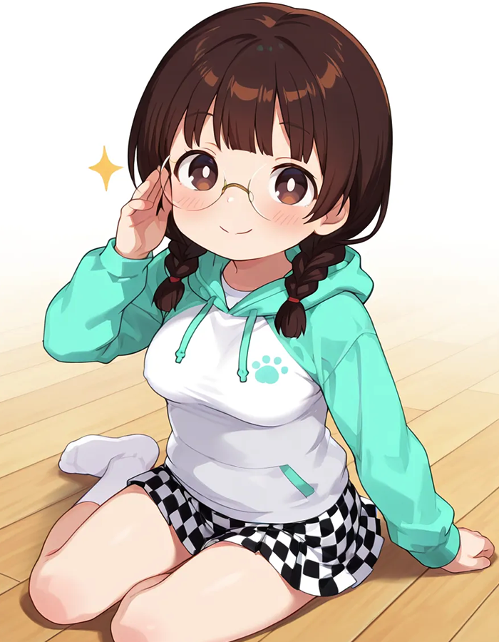 めがねクイッ！どやぁ…ってポーズいいですよね
#AIイラスト #AIart #眼鏡