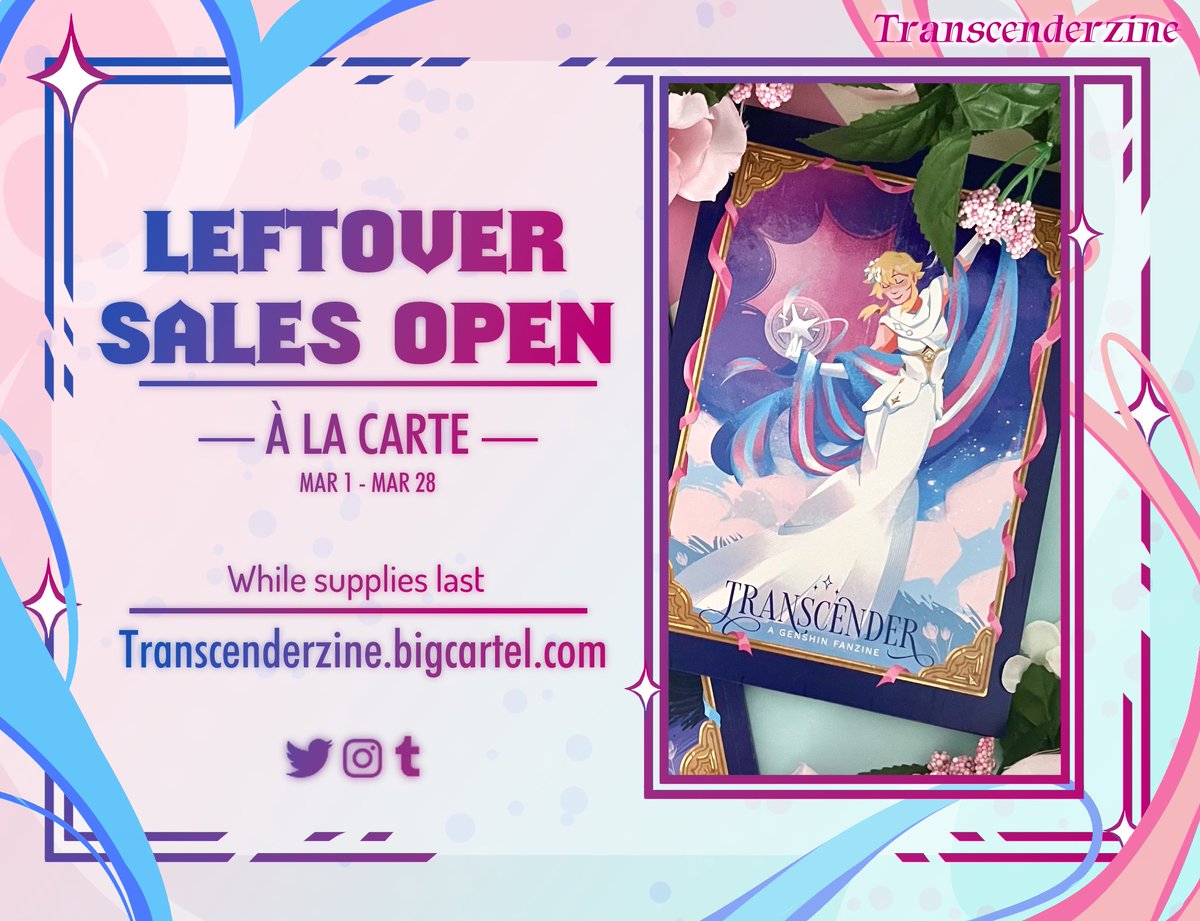Transcender Zine 🏳️⚧️ || LEFTOVER CLOSE SOON tweet media