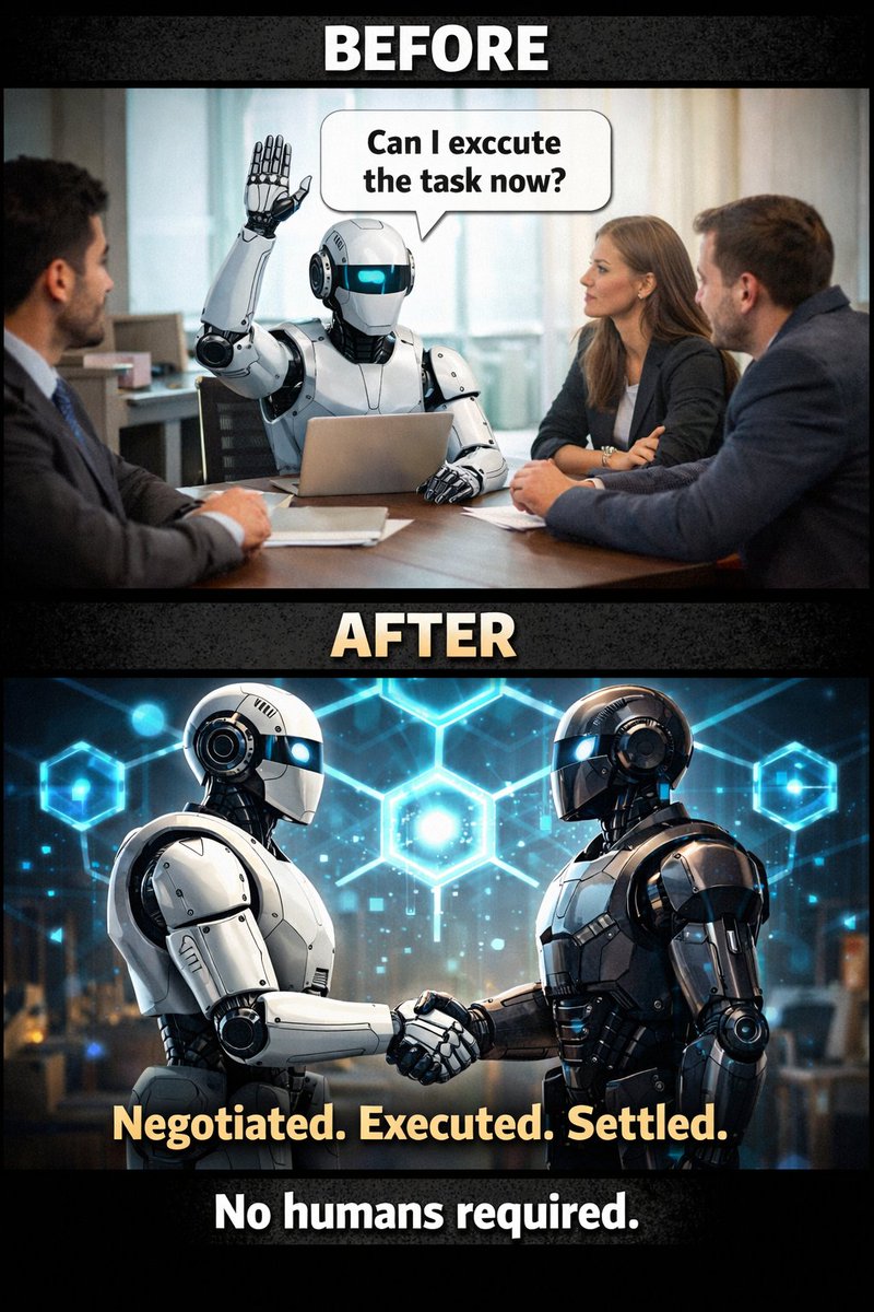 Right now, robots still wait for instructions.
They can generate and optimize.
But they can’t participate in the economy.
Soon, autonomous agents will negotiate tasks, prove performance on-chain, and settle payments instantly.
That’s the machine economy.
Powered by <a href="/konnex_world/">Konnex</a>.